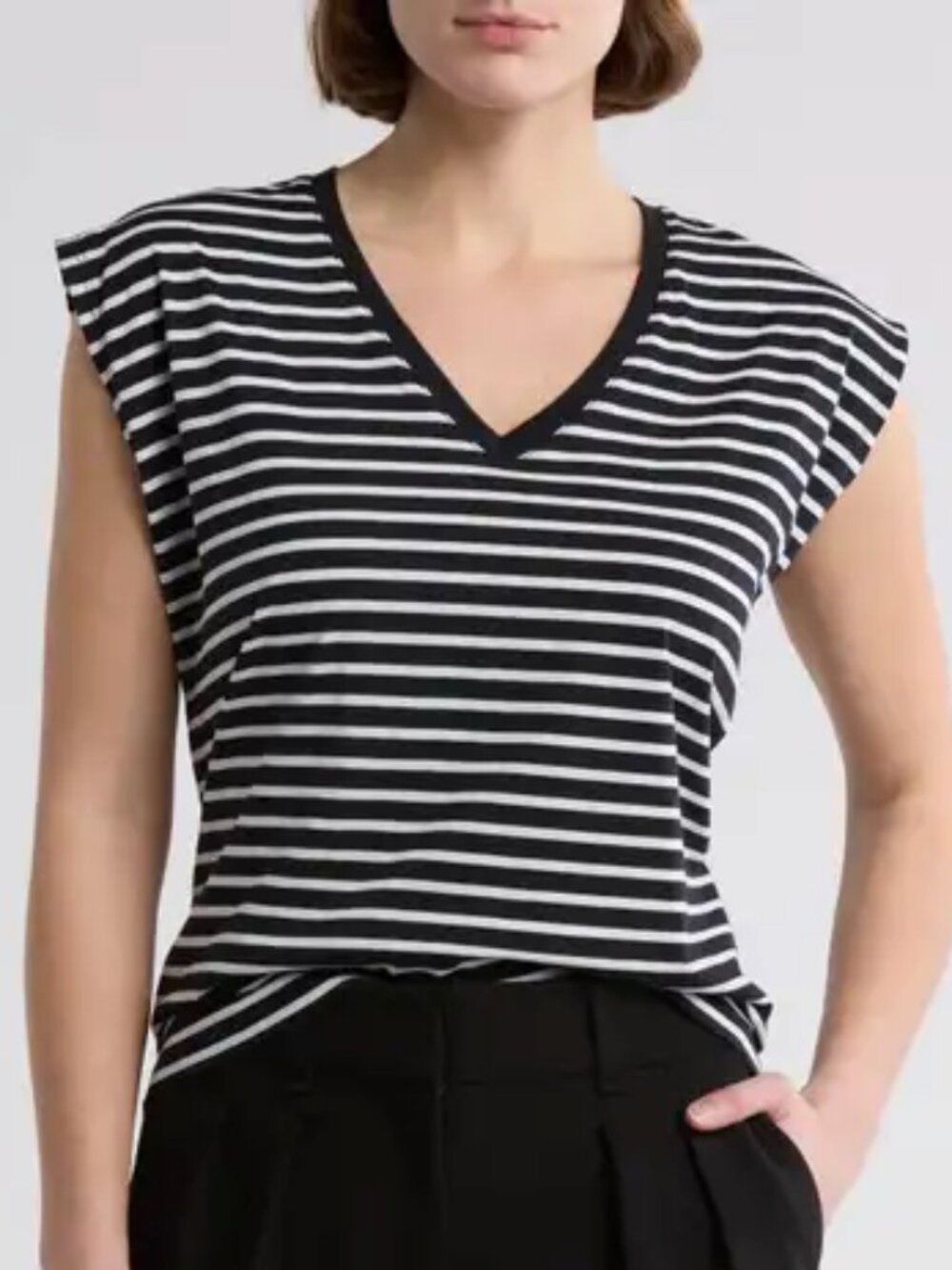 Nordstrom Rack V-Neck Pima Cotton T-Shirt Large